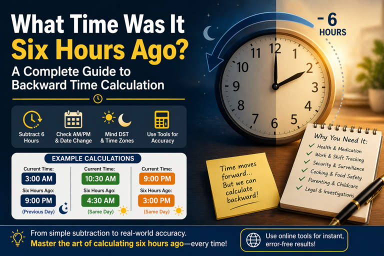 What Time Was It Six Hours Ago? A Complete Guide to Backward Time ...