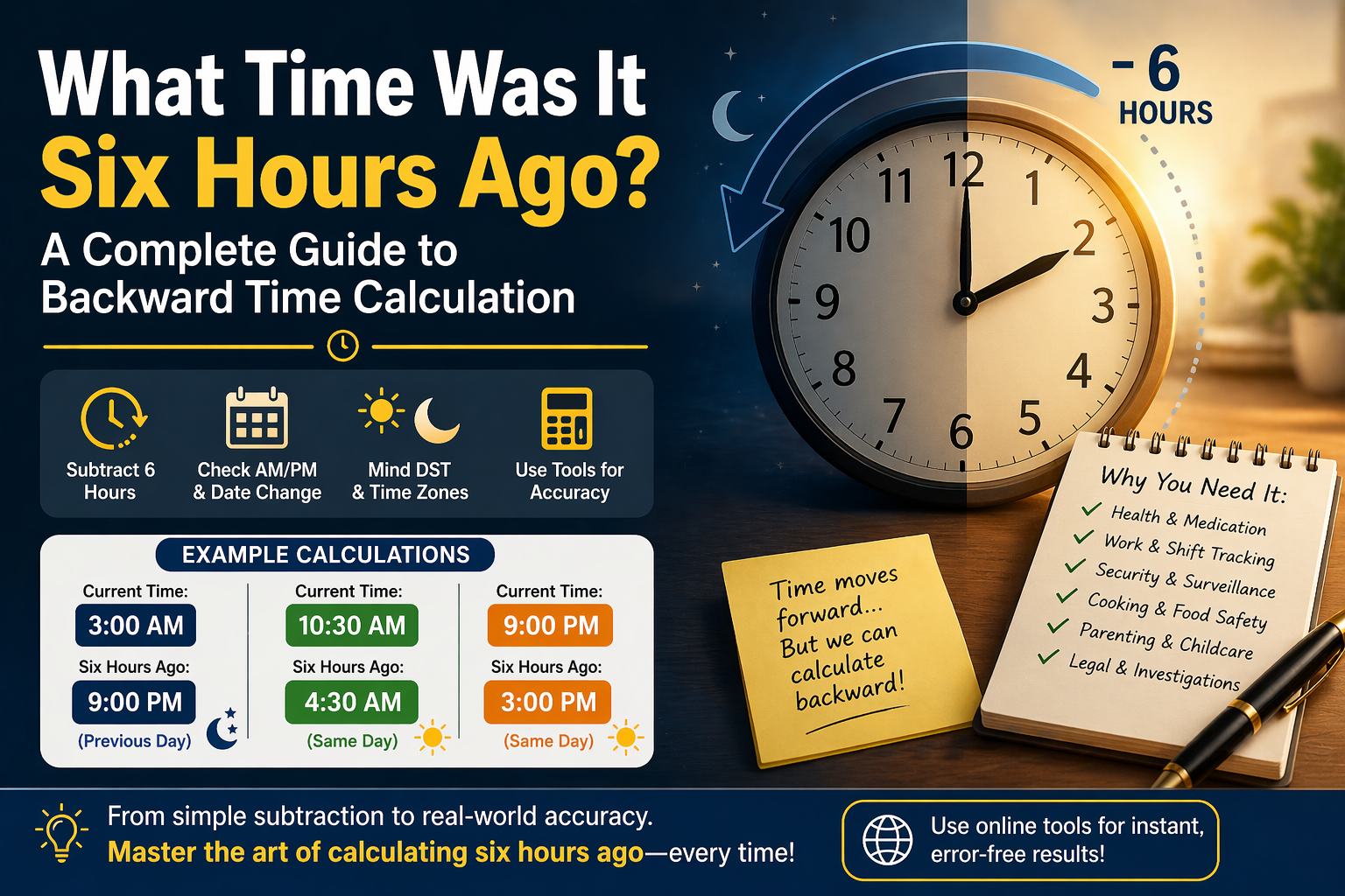 What Time Was It Six Hours Ago? A Complete Guide to Backward Time ...